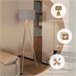 Lámpara de Pie Madera, Lino HOMCOM, hogar - iluminación Gris