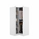 Armario 2 puertas efecto madera 91 Blanco
