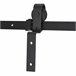Juego de Herrajes para Puerta Corredera acero al carbono HOMCOM 200 Negro
