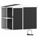 Caseta de Jardín Acero Galvanizado Outsunny Gris