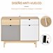 Aparador Auxiliar MDF HOMCOM, hogar - muebles de comedor 100 Multicolor