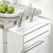 Isla de Cocina MDF, Melamina de Madera HOMCOM, hogar - cocina Blanco