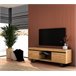 Mueble de TV con patas NATURALE Roble/Negro 140x40x43cm Marron