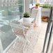 Conjunto de Terraza Plegable Metálico de 2 Sillas y Mesa Bistreau Blanco