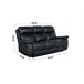 Sofá relax manual THEA piel negro Negro