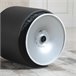 Reposapiés Otomano Giratorio PU, Espuma, Metal Galvanizado HOMCOM Gris