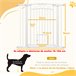 Barrera para Perros Acero, PA PawHut Blanco