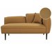 Beliani Chaise longue Bouclé CHEVANNES Mostaza