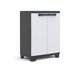 Armario resina LINEAR  bajo 90x68x39cm negro gris Negro/ Gris