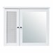 Armario pared con espejo Karlsøy MDF PVC Blanco