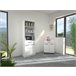 Carrito microondas UNO de 60cm 2 puertas y 1 cajón blanco mate Blanco