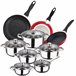 PACK DE 3 SARTENES   + BATERÍA DE COCINA DE 12 PIEZAS Multicolor