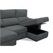 Chaise longue convertible en cama tela APRIL Gris