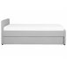 Beliani Cama con somier Poliéster MARMANDE 96x214 Azul Marino