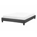 Beliani Cama con somier Poliéster ROANNE 149x211 Gris