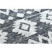 Alfombra ECO sisal BOHO MOROC Etno Zigzag 22319 franjas 117x170 Gris