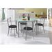 Conjunto de mesa con 4 sillas MILAN II Blanco/ Negro