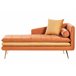 Beliani Chaise longue derecho Terciopelo GONESSE Naranja