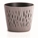 2x Maceta redonda de plastico Sandy Round Marron Claro