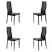 Pack 4 sillas de comedor Niza Símil Piel Negro
