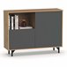 Aparador Anori con Patas para Salón Comedor Gris/ Madera