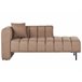 Beliani Chaise longue izquierdo Poliéster LANNILS Marron Claro