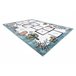 Alfombra FUN Hop para niños rayuela animales 120x170 Azul
