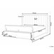Beliani Cama con somier Terciopelo NOYERS 190x247 Beige
