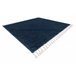 Alfombra BERBER cuadrado 9000 Franjas Bereber Marroquí Shaggy 160x160 Azul