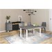 Mesa Comedor Fija 140x90 Blanco/ Gris