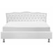Beliani Cama con somier Piel sintética METZ 209x215 Blanco