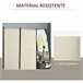 Biombo Metal, Poliéster HOMCOM, hogar - decoración Beige