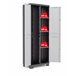 Armario resina exterior LINEAR escobero 173x68x39cm negro gris Negro/ Gris