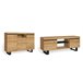 Set Naturale con patas Buffet-Mueble tv 140cm Roble/Negro Marron