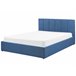 Beliani Cama con somier Poliéster DREUX 151x214 Azul