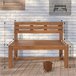 Banco de jardín - Augusta - Madera 120x50 Marron