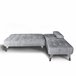 Sofá-cama chaise longue con mesita de centro Gris Claro