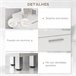 Mueble Auxiliar Baño Melamina de Madera kleankin, hogar - baño Blanco