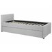 Beliani Cama con somier Poliéster MARMANDE 96x214 Azul Marino