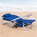 Aktive Silla de playa XXL plegable y reclinable 5 posiciones c/nevera y mochila Azul