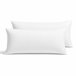 Pack 2 Almohadas Fibra y Viscoelástica Tejido Strech Aloe Vera 75x40 Blanco/ Gris