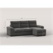 Chaise longue reversible con cama ERIC Gris