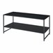 Mesa de centro Ruokolahti con estante acero [en.casa] 43x102 Negro