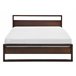 Beliani Cama con somier Madera de pino GIULIA 145x213 Marron