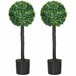 Planta Artificial PEVA, PE, Cemento, PP HOMCOM Verde