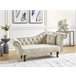 Beliani Chaise longue derecho Terciopelo LATTES Beige