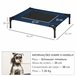 Cama Elevada para Mascotas Acero, Tela Oxford PawHut Azul