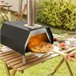 Horno para Pizza de Pellets con Accesorios Negro