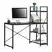 Mesa Escritorio Stavanger con 4 estantes Metal/Aglomerado 120x64 Blanco