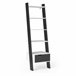 Estantería en escalera con 4 baldas y un cajon DELTA Blanco/ Negro